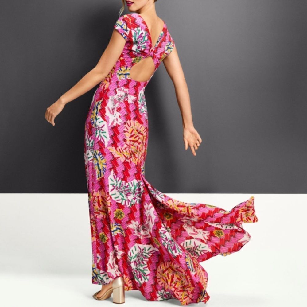 Zac Posen for Target Safety Pin Print Maxi Dress Size Small